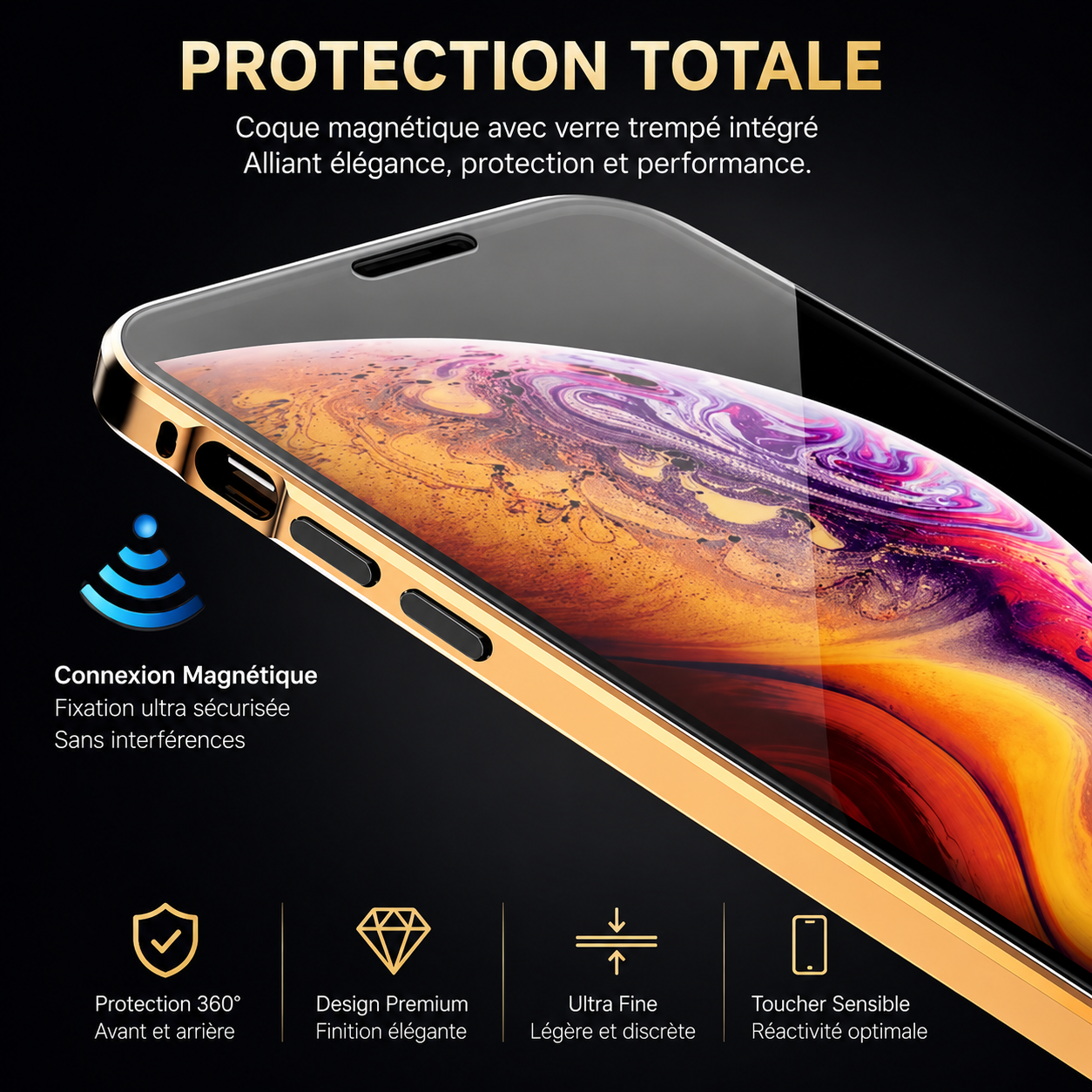 Coque Double Face Blindée 360° - Protection Totale iPhone & Samsung