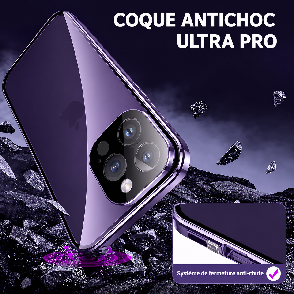Coque Double Face Blindée 360° - Protection Totale iPhone & Samsung